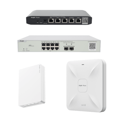 Equipos Ruijie DEMO Ideal para Probar Integraciones de Redes Business y Enterprise con WiFi 6 | RG-DEMO-SME-W6