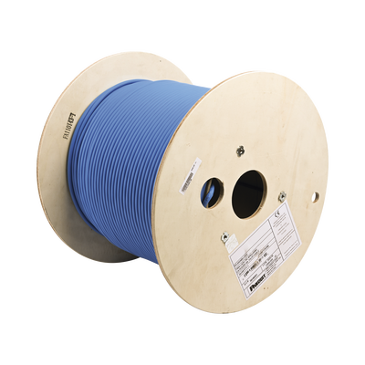 Bobina de Cable Blindado F/UTP de 4 Pares, Cat6A, Soporte de Aplicaciones 10GBase-T, LSZH (Libre de Gases Tóxicos), Color Azul, 305 Metros (1000 Pies) | PFL6X04BU-CEG