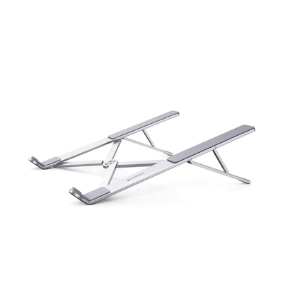 Soporte Portátil de Aluminio para Laptop / Amplia Compatibilidad de 11-17.3" / Ajuste de Altura 46.5 mm-136.5 mm / Capacidad de carga de 5 kg / Diseño Plegable / Material de Aleación de Aluminio + Silicona. | 40289