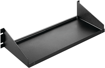 Estante para Rack 19 Pulgadas, Single-Sided Shelf, Capacidad de Carga 34 kg, Ventilado, Acero Dulce, Negro, 2U, Dimensiones 482x381x95 mm | ESH1915V