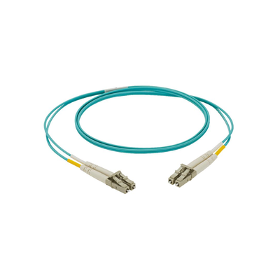 Jumper de Fibra Optica Multimodo 50/125 OM3, LC-LC Duplex, LSZH, Color Aqua, 3 Metros (9.84 Pies) | NKFPX2ELLLSM003