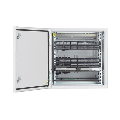 Gabinete Industrial Preconfigurado de Montaje en Pared, Fabricado en Acero Bajo en Carbono, Protección NEMA 4/4X/12 IP66, de 12 UR, Color Gris | ZDF242430