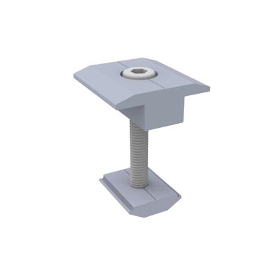 Sujetador Intermedio 30 mm para montaje de paneles solares en riel 5 Y 8 | EPLMCN230