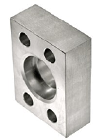 SSMEC CONTRABRIDA SOLDABLE DE 1" COD. 61 PARA 3000 PSI, BARRENOS PARA TORNILLOS UNC,EN ACERO INOXIDABLE (GFX102S) Mod: W61-16-16-SS cara plana.