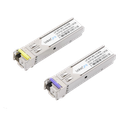 Transceptores Ópticos Bidireccionales SFP (Mini-Gbic) / Monomodo 1490 & 1550 nm / 1.25 Gbps / 1000BASE-BX / Conector LC/UPC Simplex / DDM / Hasta 60 km / 2 Piezas | LP-SFP-BD-1G-60