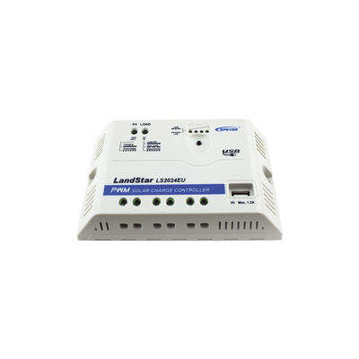 Controlador Solar PWM 12/24 V 20 A, Salida USB | LS-2024-EU