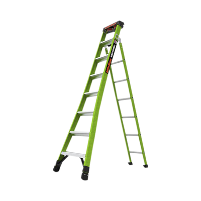 Escalera de Tijera 3 en 1 de 2.44 Metros, Fibra de Vidrio (SKU13908-001). Hecha en E.U.A. (Versión 2.0) | KING-KOMBO2-8IAAC