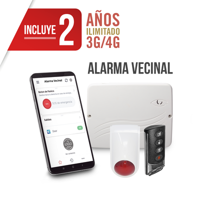 KIT ALARMA VECINAL Con Funcion Programación 100% vía WEB | PRO4GEN2-VECINAL