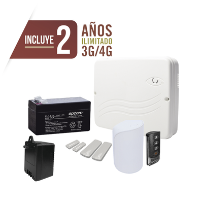 KIT Alarma Cloud Híbrido/Comunicador 4G Lte Integrado/8 Zonas Cableadas, 32 Inalambricas /Programación 100% vía WEB | PRO4GEN2K