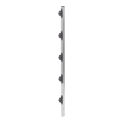 Poste de Paso de 1m para Cerca Electrificada de PTR Cuadrado de Aluminio de 1" de lado con 5 Aisladores Instalados. | SYS-POST-2-R2