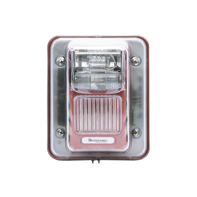 Sirena Estrobo, Para Intemperie, Montaje en Muro, Color Rojo (0500-05860) | WHEC24-75WR