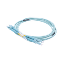 Jumper de Fibra Óptica Multimodo OM3 50/125 LC-LC OFNR (Riser), 2.0 mm, Dúplex, Aqua, 2 Metros (6.56 Pies) | LP-FOM3-LCLC-R02
