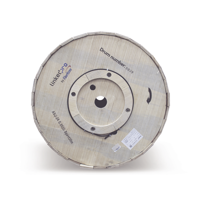 Carrete de 4 Kilómetros de Fibra Óptica Aérea Mini ADSS (ASU) G.652D, Monomodo de 24 Hilos, Exterior, Span 120, Loose Tube | MINI-ADSS-24C-S120/4KM