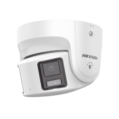 [PROTECCIÓN ACTIVA] Turret IP Panorámica 8 Megapixel / 180° / Imagen a Color 24/7 / PoE / WDR 130° / IP67 / ACUSENSE / Protección Activa (Luz Estroboscópica y Alarma Audible) / MicroSD | DS-2CD3387G2P-LSU/SL(C)