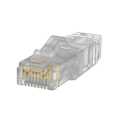 Plug RJ45 Cat6A, Para Cable UTP de Calibre 23-24 AWG, Chapado en Oro de 50 Micras, Paquete de 100 Piezas | SP6X88-C