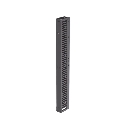Organizador Vertical PatchRunner™, Sencillo (Solo Frontal), Para Rack Abierto de 45 Unidades, 6 in de Ancho, Color Negro | PR2VFD06