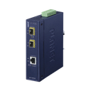 Convertidor de Medios Industrial de 1 Puerto Ethernet 10/100/1000 Base-T a 2 Puertos SFP 100/1000/2500 Base-X | IGT-1205AT