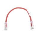 Cable de Parcheo UTP, Cat6A, Diámetro Reducido (28 AWG), CM/LSZH, Color Rojo, 20.3 cm (8 Pulgadas) | UTP28X8INRD