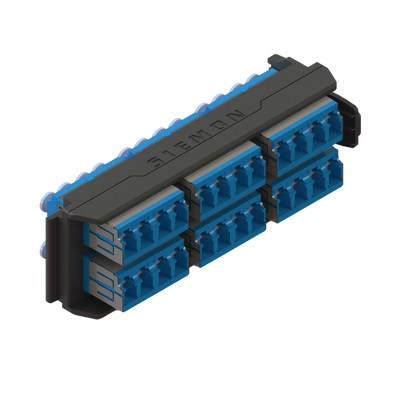 Placa Acopladora LightVerse, 12 Conectores Dúplex LC/UPC, Acepta hasta 24 Fibras Monomodo (No Shuttered) | LVA24-LCU-BC-A