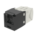 Conector Jack RJ45 Estilo TG con Ventana, Mini-Com, Categoría 6, de 8 Posiciones y 8 Cables, Color Negro | CJH688TGBL