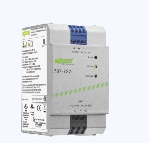 SSMELE Fuente de Alimentación / 24V DC / 5A / 120W / PFC Activo / Montaje Carril DIN / IP20 / Conectores CAGE CLAMP® 4 mm² Mod: 787-122