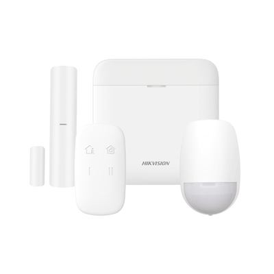 (AX PRO) KIT de Alarma AX PRO / Incluye: 1 Hub con bateria de respaldo / 1 Sensor PIR / 1 Contacto Magnético / 1 Control Remoto / WiFi / Compatible con Hik-Connect P2P | DS-PWA48-K