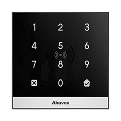 Teclado de Control de Acceso Inteligente / Administración 100% en la Nube / Interfaz WEB / POE / Lector Prox 125 kHz / MIFARE 13.56MHz / NFC / APP Smart Plus / Control de 1 Puerta / PIN Para Visitas / IP65 | A02