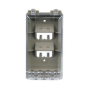 Placa de Pared Vertical, Resistente al Agua con Protección IP56, Acepta 4 Módulos Mini-Com, Color Gris | CFPWR4CIG