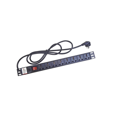 Protector de 120 Vca con 8 contactos de alimentación en color negro para aplicaciones en Rack | TX120VBR