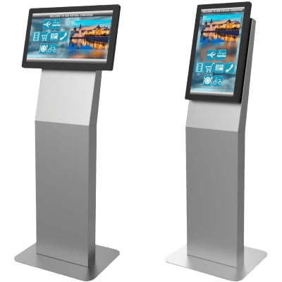 Montaje tipo Kiosko Para Pantallas Indoor Peerless-AV / Orientación Paisaje o Retrato / Base Plana Rectangular / Puertas Traseras con Seguridad / Gestión Interna de Cables / Compatible con Pantallas 15"-22"-32" / VESA 200x200 | KIP522-S