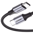 Cable USB-C a USB-C | 1 Metro (3.28 Pies) | Transferencia de Datos de 480 Mbps | Carga Rápida de Hasta 60W | QC 4.0/3.0/2.0 | PD3.0 | FPC | AFC | Protección Integrada | Caja de Aluminio | Nylon Trenzado | Color Negro | 50150