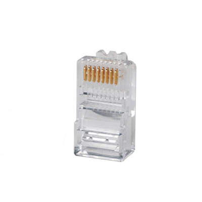 Plug RJ45 Cat5e, Para Cable UTP Calibre 22 a 26 AWG, Chapado en Oro de 50 Micras | P-8-8