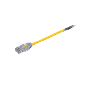 Cable de Parcheo TX6, UTP Cat6, Diámetro Reducido (28AWG), Color Amarillo, 4.57 Metros (15 Pies) | UTP28SP15YL
