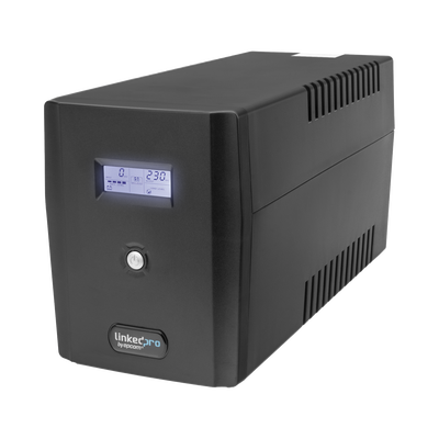 UPS 1500VA/900 W Pantalla LCD / Línea Interactiva 120Vca / 8 tomas 5-15R (6 Respaldadas) / Regulación de Voltaje / Protección RJ45 | LP1500LCD