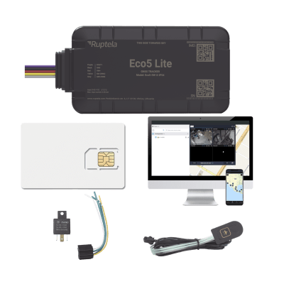 Rastreador Vehicular y Monitoreo de Flota / BLE 5.0 y GNSS / LTE CAT1 y LTE-M con Respaldo 2G / GNSS U-blox / MiKado IP54 / -20 °C a +40 °C / Acelerómetro de 3 Ejes / Suministro 9-32 V / Batería Interna | ECO5LITEKIT