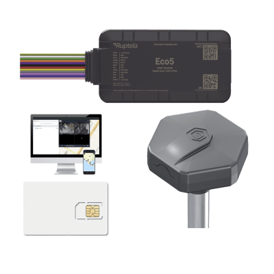 KIT Dispositivo de Rastreo Vehicular/ Sensor nivel de combustible BLE / Conectividad LTE Cat1 y LTE-M / BLE 5.0 / GNSS U-blox / Carcasa IP54 / Batería Interna de Respaldo / Detecta Interferencias / Incluye: EPCOMGPSCODE, TDBLE1000 y SIM500MB2Y | ECO5KITFUEL