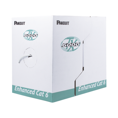 Bobina de Cable UTP 305 Metros (1000 Pies) de Cobre, TX6000? PanNet, Reelex, Gris, Categoría 6 Mejorado (23 AWG), PVC (CMR, Riser), de 4 Pares | PUR6004IG-FE