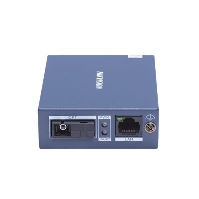 Transceptor Fibra Óptica Gigabit / Monofibra Monomodo / 3 km Distancia / 10/100/1000 Mbps RJ45 / SC / Metal Industrial / 4 kV Protección Rayos / -20°C a 60°C | DS-3D501T-3