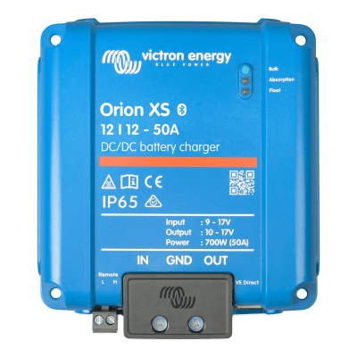 Orion XS 12/12-50 A / Cargador de Baterías CC-CC / 50 A 12 V / IP65 / Compatibilidad Alternador Inteligente / Para Bancos de Baterías de 500 Ah | ORXS12/12/50A