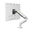 Brazo Ajustable para Monitor Ergonómico / Compatible con Monitores de 17" - 30" / Capacidad de Peso hasta 9 kg / Rotación 360° / Inclinación +85° a  -30° / Giro 180° / Ajuste de Resorte de Gas / Color Blanco | F80NBW