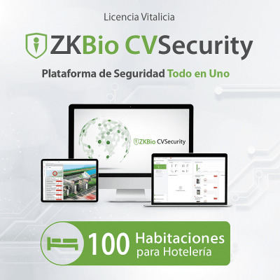 Licencia para ZKBioCVsecurity para modulo de hoteleria para 100 habitaciones | ZKCVHOTEL100