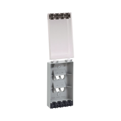 Placa de Pared Vertical, Resistente al Agua con Protección IP56, Acepta 4 Módulos Mini-Com, Color Claro | CFPWR4CL