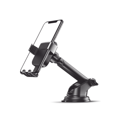 Soporte de Celular para Automóvil con Ventosa / Diseño de Sujecion en Triangulo / Ajustable 270° / Rotable / Estirable / Amplia Compatibilidad con dispositivos de 4'' a 7'' / Color Negro | 60990B