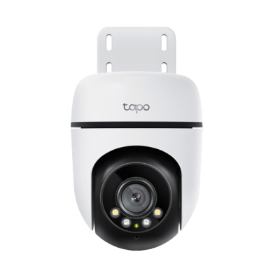 Cámara de Seguridad PTZ Exterior Wi-Fi / 2K 3 Megapixel (2304×1296) / 360° Panorámica Horizontal + 130° Vertical / Seguimiento Inteligente de Movimiento / Visión Nocturna a Color / IP65 / Compatible Alexa y Google Home | TAPOC510W