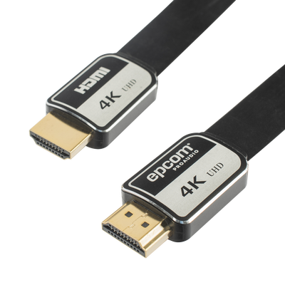 Cable HDMI de 5 Metros (16.40 Pies) | Alta Definición | Versión 2.0 | Alta Velocidad 18Gbps | 4K@60Hz | Conectores Chapados en Oro | Tipo Plano | EP-PH-4K-5M