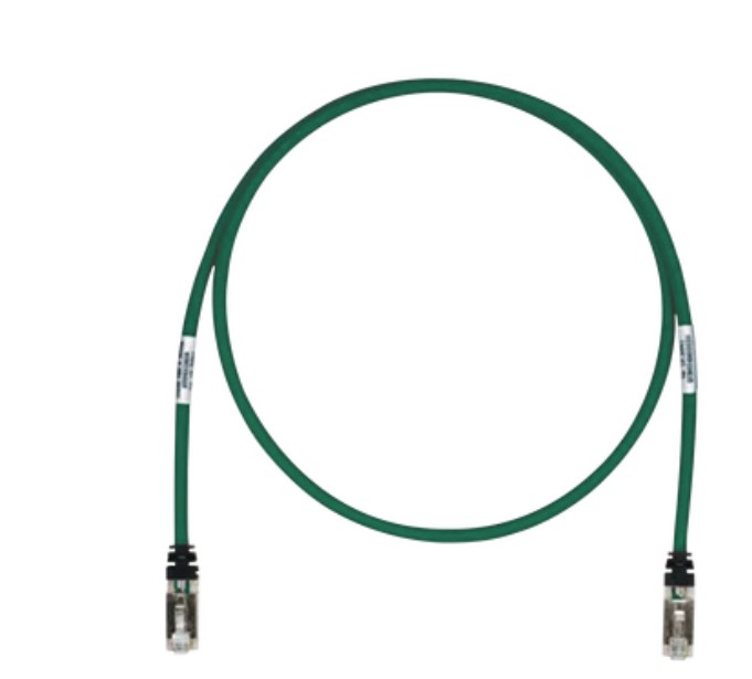 SSMELE Patch Cord Cat6A, Blindado S/FTP, CM/LS0H, 3.05 Metros (10 Pies), Color Verde MOD: STP6X10GR