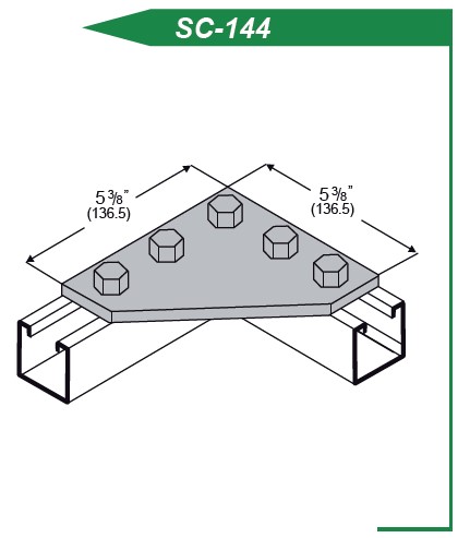 SSMART PLACA DE CONEXIÓN PLANA   DE ACERO GALVANIZADO, MOD. SC144