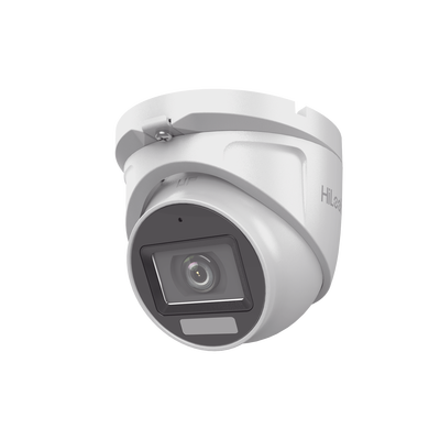 [Dual Light + ColorVu] Turret TURBOHD 3K megapixel / 30 mts IR + 20 mts luz blanca/ Lente 2.8 (105° de Visión) / Exterior IP66 / Audio por Coaxitron / TVI-AHD-CVI-CVBS / Metal  / Smart-Hybrid light | THC-T157-LMS