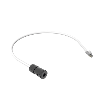 Cable de Conexión en Campo Jack a Plug RJ45, Categoría 6A, CMP (Plenum), 0.5 Metros (1.64 Pies), Color Blanco | FC-ICCP0.5MWH