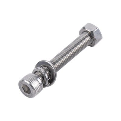 1 Tornillo Allen Milimétrico de Acero Inoxidable  M8-1.25 x 35/ Con 1 Tuerca, 1 Arandela de Presión y 1 Plana / Para Montajes de Módulos Foto Voltaicos . | 950-5080-354
